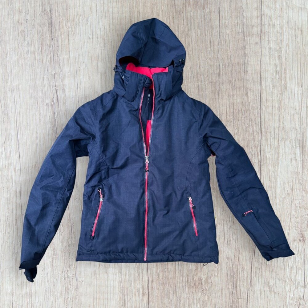 Crivit Waterproof Ski Snowboard Jacket Women’s Size 6 (EU 38) Navy/Red